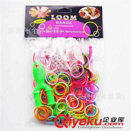 發(fā)圈發(fā)飾 2014新款Loom Bands彩虹手工編織器DIY橡皮筋手環(huán)編織手鏈簡裝