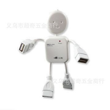 居家用品  人形usb分线器 集线器 hub集線器 4口USB排插 定制广告促销礼品