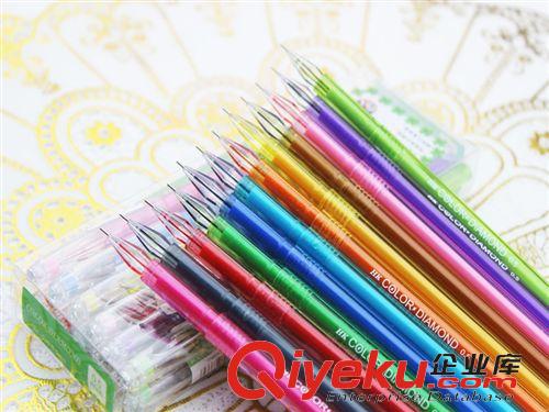 書寫工具區 920韓國文具炫彩鉆石中性筆辦公用品韓國中性筆彩色中性筆原始圖片3