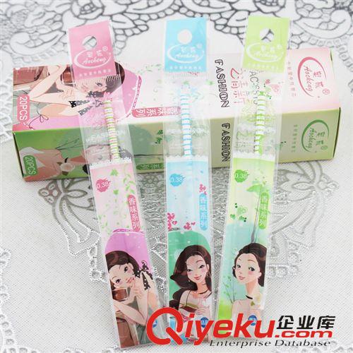 書寫工具區 6813韓國文具學生中性筆替芯 0.38MM香味全針管筆芯批發廠家直銷原始圖片2