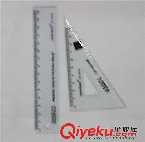 辦公學習日常文具區 1919套尺 學生繪圖套尺 考試必備四件套 三角板 量角器批發原始圖片3