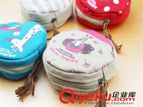 袋子||包包||盒子 韓國(guó)創(chuàng)意卡通個(gè)性可愛(ài)普拉女孩圓形拉鏈小零錢(qián)包鑰匙包硬幣包原始圖片2
