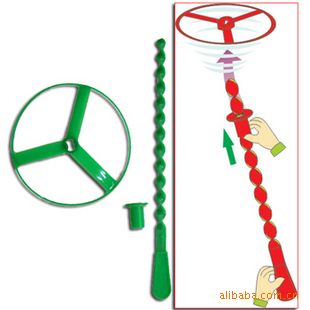 新奇玩具 批發(fā) 高品質(zhì) 手推竹蜻蜓/手推飛碟/飛天仙子/塑料新飛盤原始圖片3