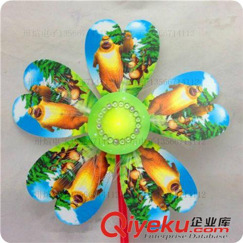 夏天熱賣發(fā)光玩具 廠家直銷多款卡通七彩閃光熒光棒光纖兒童風(fēng)車玩具熱賣貨源批發(fā)原始圖片3