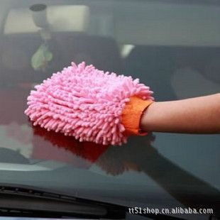 汽車用品 創(chuàng)意家居用品幫手 超細纖維雪尼爾清潔手套抹布 擦車布 擦車巾原始圖片2