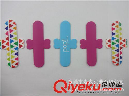 硅膠手機(jī)卡套/支架/卡套支架 工廠硅膠3Mpp懶人手機(jī)支架 拍拍U型蝴蝶翅膀魔幻貼手機(jī)貼支架