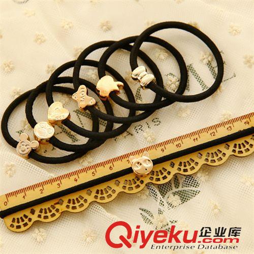 飾品頭飾 韓版發(fā)飾可愛(ài)頭花亮珠橡皮筋A(yù)7323頭繩發(fā)圈發(fā)繩女綁馬尾廠家直銷原始圖片2