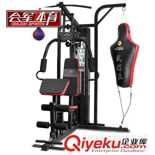 健身器材系列 會(huì)軍體育多功能綜合訓(xùn)練器帶拳擊沙袋男士健身用品擴(kuò)胸器二頭肌原始圖片2