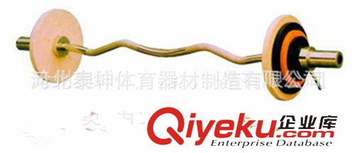 舉重系列 廠家生產舉重用品 杠鈴  曲桿藍漆片訓練杠鈴原始圖片2