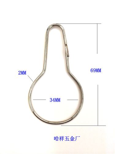 登山扣、鉤 滾珠浴簾環浴簾掛鉤窗簾掛鉤葫蘆型金屬五珠不生銹gd{dj0}