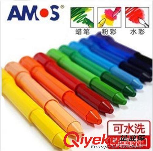AMOS系列 韓國AMOS嬰幼兒專用md蠟筆21色口紅式蠟筆繪畫筆 不粘手安全原始圖片2