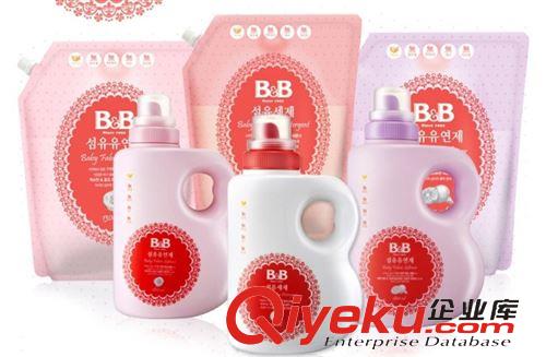 嬰幼兒洗護(hù)系列 保寧 新款粉色 韓國嬰兒寶寶衣物 bb 柔順劑1500m紫色桶裝原始圖片3