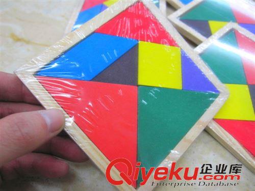 益智類 小號七巧板HF2木質傳統益智玩具/彩色七巧板智力拼板原始圖片2