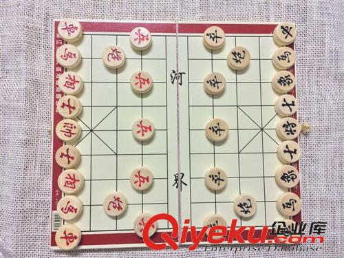 益智類 成功-4127 中國象棋 實木象棋 木質棋子+折疊木質棋盤原始圖片3