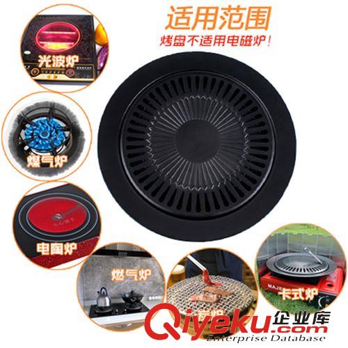 淘寶爆款 翔游 燒烤盤 韓式不粘烤盤 戶外便攜式圓形烤具 卡式爐配套原始圖片2