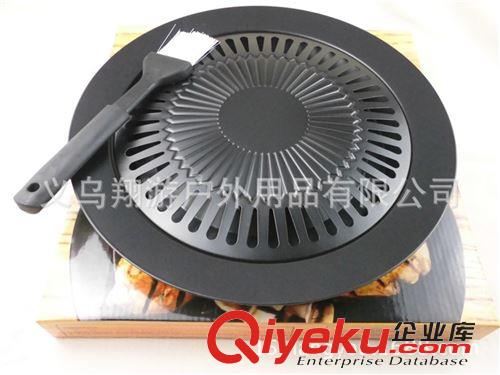 淘寶爆款 翔游 燒烤盤 韓式不粘烤盤 戶外便攜式圓形烤具 卡式爐配套原始圖片3