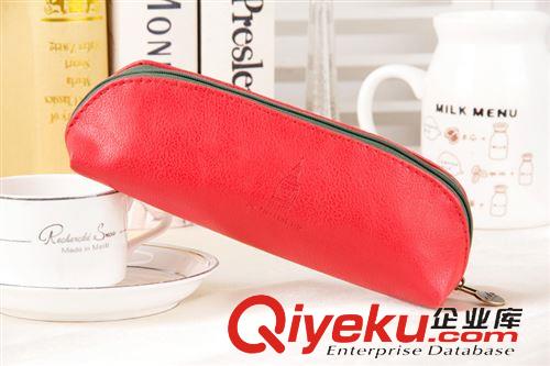 筆袋、化妝包 C220新款上市 加州陽光半圓筆袋 皮質筆袋 學生文具袋 創意筆袋原始圖片3