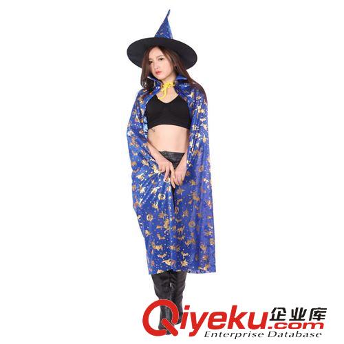 2015年4月份新品 萬圣節(jié)服裝cos吸血鬼死神巫師巫婆王子披風精靈披風藍色披風訂做