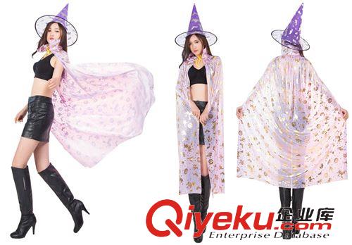 2015年4月份新品 萬圣節服裝成人兒童披風女巫婆斗篷吸血鬼cosplay舞會服舞蹈服裝原始圖片2
