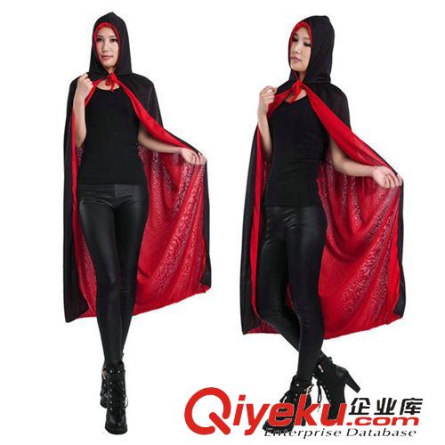 【演出服裝】 萬圣節(jié)巫婆披風(fēng)兒童成人披風(fēng)斗篷死神披風(fēng)惡魔服裝吸血鬼披風(fēng)紅黑