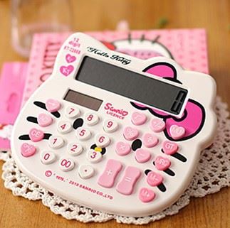 helloKitty系列 HELLO KITTY 計算器 心形按鍵 卡通計算器 凱蒂貓計算器原始圖片3