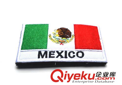 2015.4新款 3D刺繡魔術(shù)貼章 墨西哥Mexico國旗臂章 布標(biāo)貼 各國國旗訂制原始圖片2