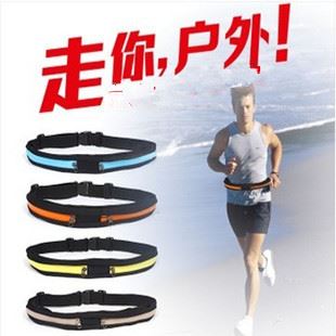 跑步腰包 【外貿(mào)貨源】防水版雙拉鏈 戶(hù)外防盜健身運(yùn)動(dòng)跑步腰包原始圖片2