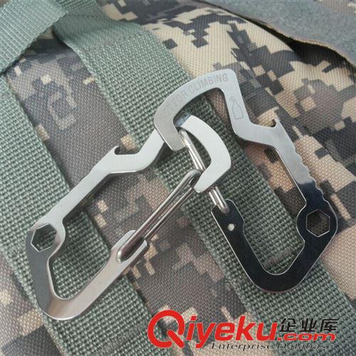 EDC (every day carry) 外貿(mào)zg ebay貨源 戶(hù)外野營(yíng)裝備 EDC快掛登山扣 不銹鋼開(kāi)瓶器原始圖片2