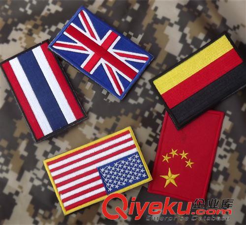 臂章 胸章 魔術貼章 【廠家現(xiàn)貨+訂制】美國國旗刺繡魔術貼 臂章 背膠+滿繡+送毛面原始圖片2