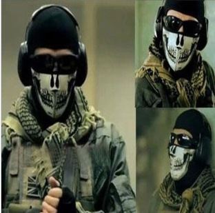服飾周邊 戶外軍迷 用品 特種兵骷髏頭套半護(hù)臉?lè)烂嬲?摩托車騎行面罩 男女