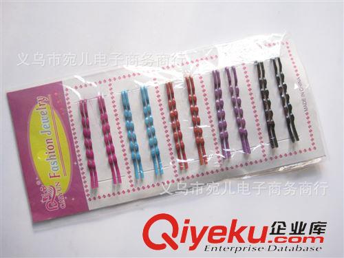 一元飾品專區(qū) 一卡10對一字邊夾劉海夾發(fā)夾 一元店批發(fā)