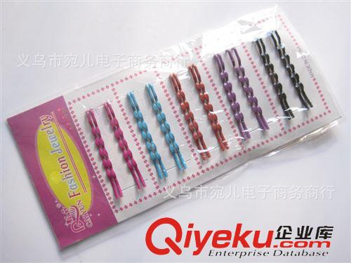 一元飾品專區(qū) 一卡10對一字邊夾劉海夾發(fā)夾 一元店批發(fā)