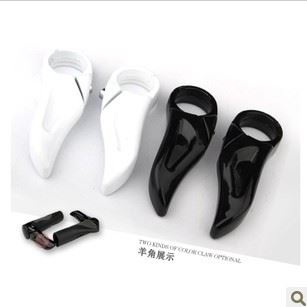 自行車配件 新款-人體工學(xué)-橡膠鎖死自行車把套-鋁合金副把-羊角肉球組合裝備原始圖片3