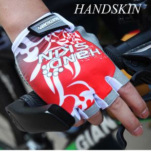 自行車(chē)騎行手套 zp炫彩HANDskin 自行車(chē)手套 騎行手套山地車(chē)半指一字米手套原始圖片3