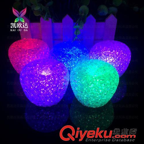 情人節 婚慶用品 水晶蘋果七彩小夜燈 七彩蘋果小夜燈 平安夜熱賣 圣誕節創意禮品原始圖片2