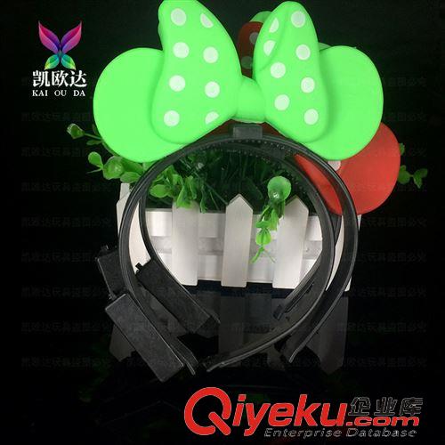 頭箍 頭扣 系列 新款閃光蝴蝶結(jié) LED米奇發(fā)夾 米妮米奇發(fā)夾頭箍 演唱會 派對用品原始圖片3