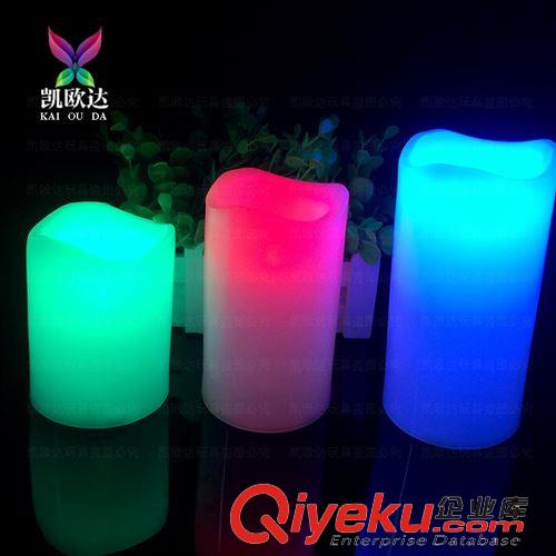 蠟燭燈系列 發光18鍵遙控七彩LED仿真蠟燭燈 閃光變色電子蠟燭燈 七彩小夜燈原始圖片2