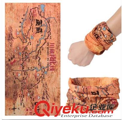 圍巾絲巾披肩 戶外騎行百變魔術頭巾 運動防曬速干多功能無縫方巾 頭巾禮品定制原始圖片3
