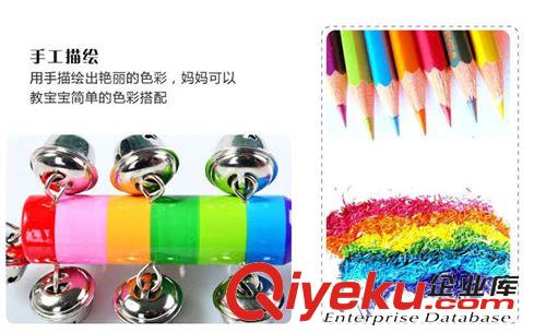 益智玩具 兒童木制卡通彩虹手搖鈴 嬰幼兒搖鈴玩具 親子早教教具 NrMx6X原始圖片3