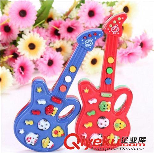 兒童音樂玩具 兒童電子音樂琴12首童謠 吉他 嬰幼兒小玩具地?cái)偀徜N原始圖片2