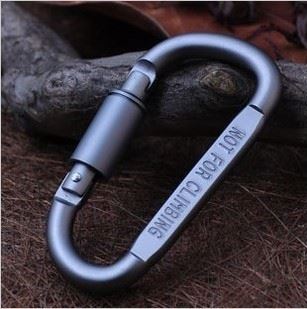 鋁合金登山扣 供應(yīng)：鋁合金登山扣 6D型彩色鋁合金戶外快掛扣