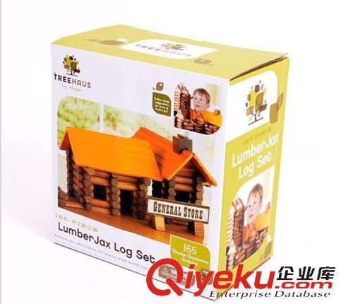 積木類/疊疊樂/ TreeHaus165PCS 建造小木屋 林肯房原木創(chuàng)意建筑積木 國外超好原始圖片2