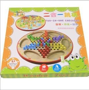 磁性釣魚/益智棋類/迷宮游戲 供應(yīng)小皇帝益智玩具 飛行棋跳棋兩用功能木制益智玩具0.9 xhd9218原始圖片3
