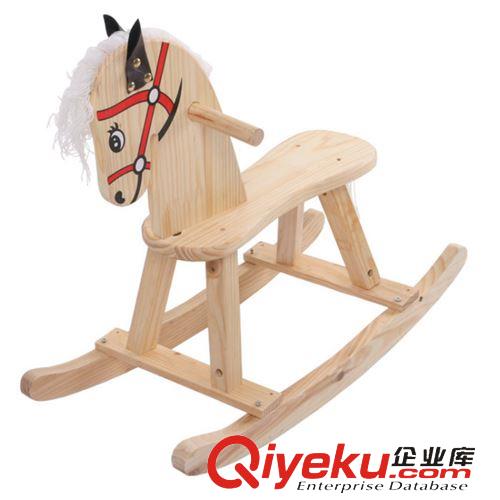 學(xué)步車/行李箱/搖搖馬 供應(yīng)廠家直銷木制玩具本色木馬 搖搖馬 兒童益智早教外貿(mào)木馬玩具