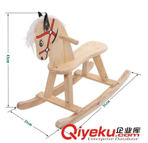 學(xué)步車/行李箱/搖搖馬 供應(yīng)廠家直銷木制玩具本色木馬 搖搖馬 兒童益智早教外貿(mào)木馬玩具