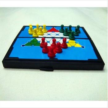 桌面游戲 磁性折疊直角款中國六角跳棋 多人兒童棋類益智 親子娛樂 跳跳棋