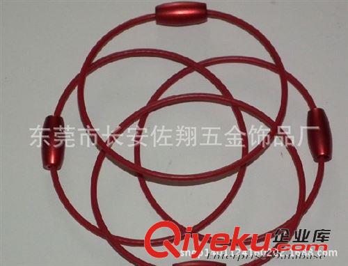 金屬絲繩 現(xiàn)貨定做鋼絲繩 1.5*15鋼絲繩扣 5CM鋼絲圈 金屬鑰匙圈 行李牌用原始圖片3