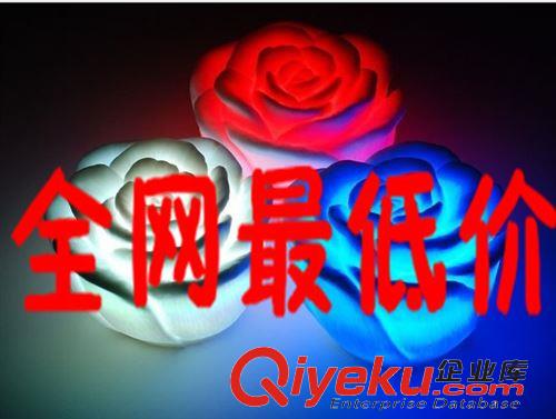 發光玩具 地攤熱賣產品 七彩玫瑰花小夜燈 玫瑰花七彩小夜燈批發 LED七彩燈原始圖片2