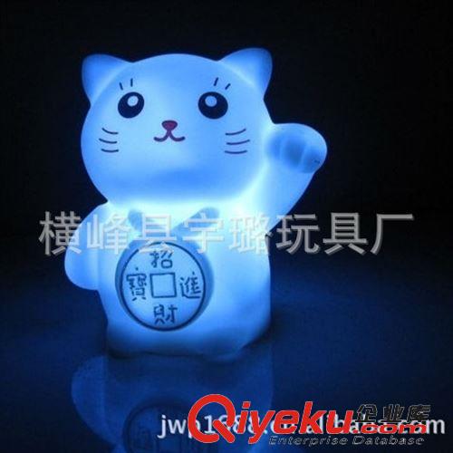 發(fā)光玩具 擺地?cái)傋顭豳u的發(fā)光產(chǎn)品 招財(cái)貓七彩小夜燈 創(chuàng)意小夜燈 led小夜燈原始圖片2