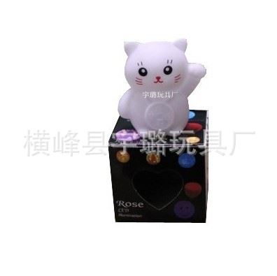 發(fā)光玩具 擺地?cái)傋顭豳u的發(fā)光產(chǎn)品 招財(cái)貓七彩小夜燈 創(chuàng)意小夜燈 led小夜燈原始圖片3